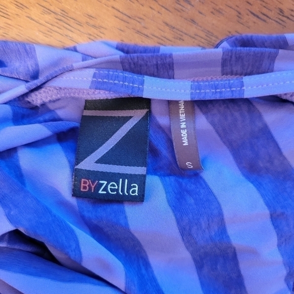 Zella Purple Striped Long Sleeve Tee Size Small - Picture 4 of 5